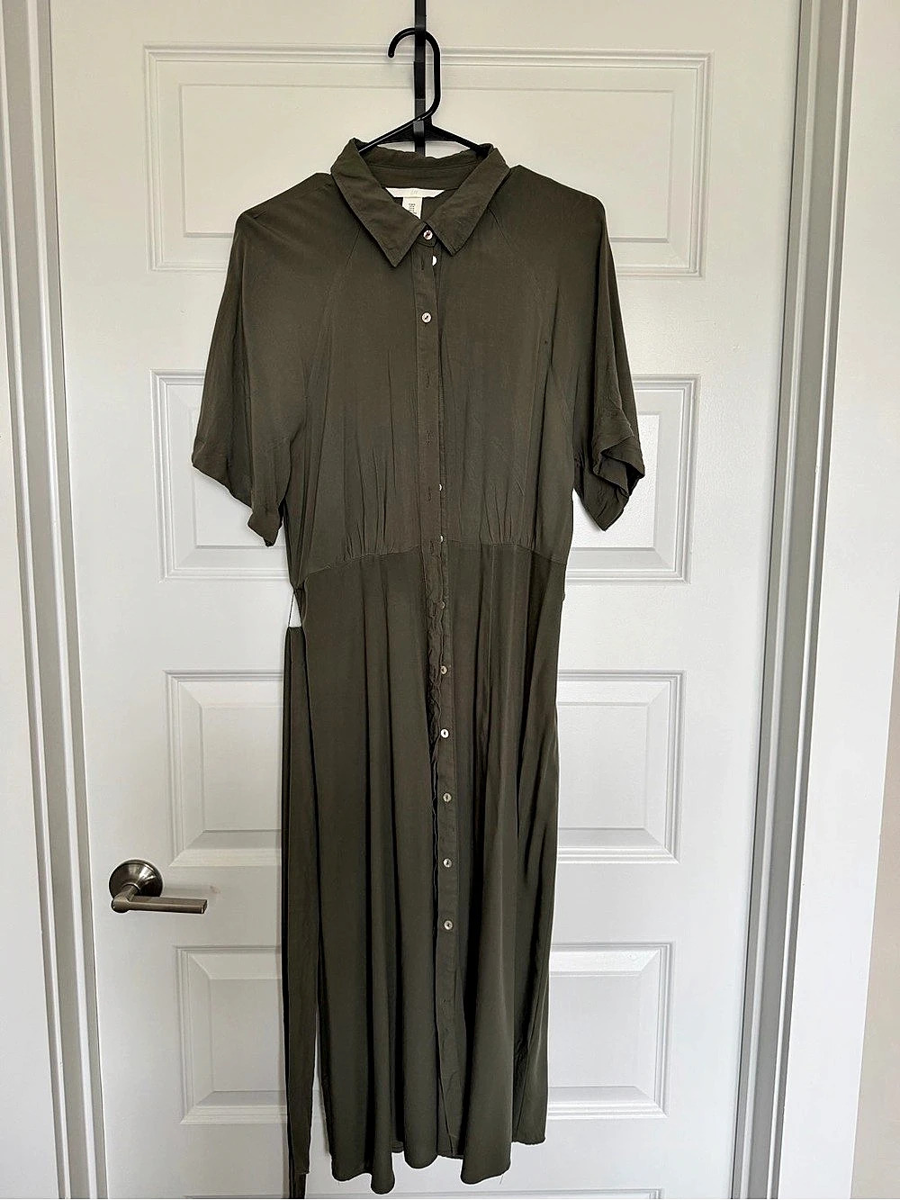 H&M Maxi Shirt Dress Size Medium Olive